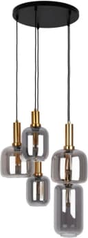 NAEVE Pendelleuchte Fumo, Rauchglas, fünfflammig, Rondell Bild 4