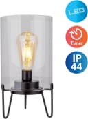 näve LED Außen-Tischleuchte Lonna Schwarz Timerfunktion Bild 2