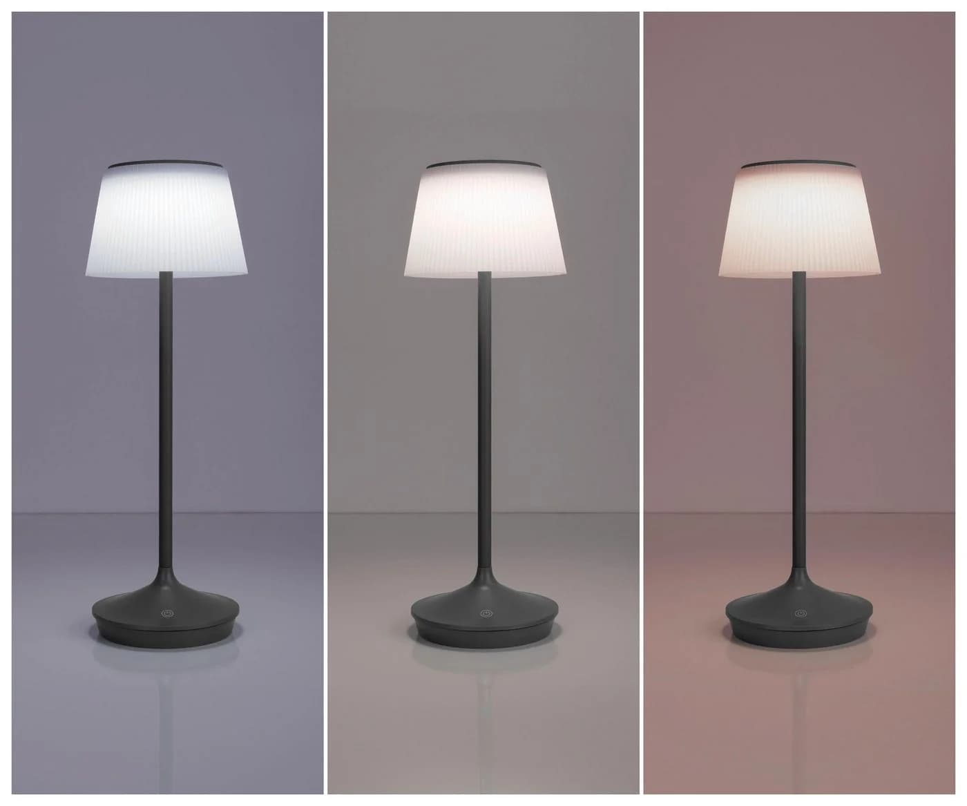 näve LED Tischleuchte EMMI Grau Solar/Akku Dimmbar CCT - Bild 3