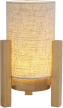 NÄVE LED Tischleuchte Madita Beige Holzgestell Textilschirm Dimmbar Bild 3