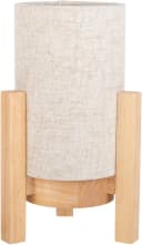 NÄVE LED Tischleuchte Madita Beige Holzgestell Textilschirm Dimmbar Bild 4