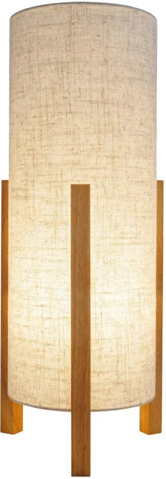 NÄVE Tischleuchte Matida Beige Natur Holz Textilschirm Skandi Style - Bild 4