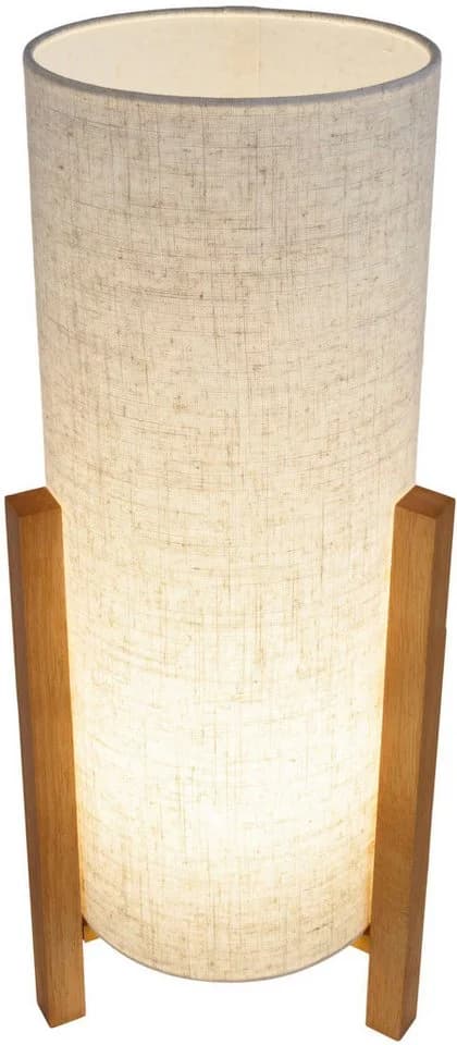 NÄVE Tischleuchte Matida Beige Natur Holz Textilschirm Skandi Style - Bild 5