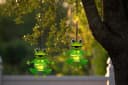 NÄVE 2er Set Solar-Deko-Hängeleuchte Frosch Grün Bild 1