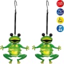 NÄVE 2er Set Solar-Deko-Hängeleuchte Frosch Grün Bild 2