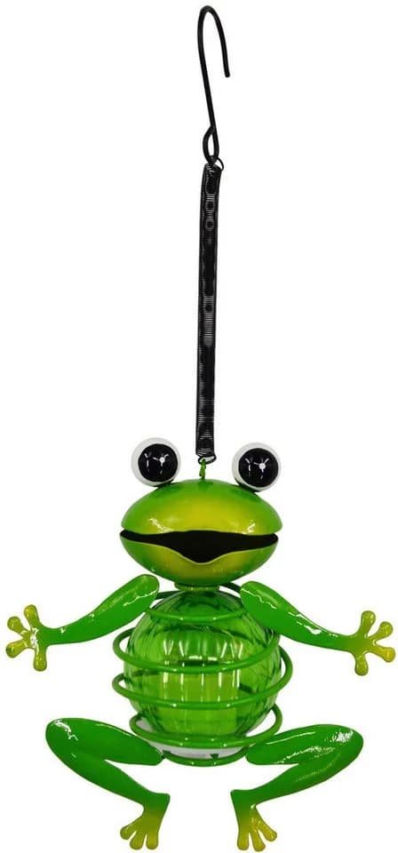 NÄVE 2er Set Solar-Deko-Hängeleuchte Frosch Grün - Bild 3