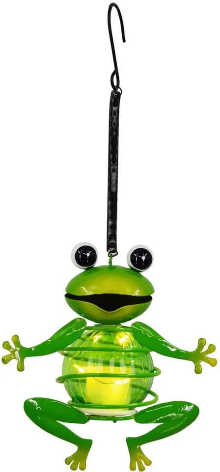 NÄVE 2er Set Solar-Deko-Hängeleuchte Frosch Grün - Bild 4