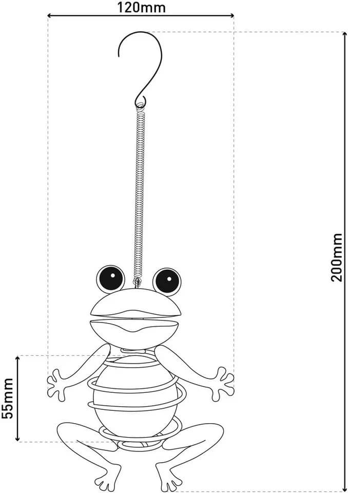 NÄVE 2er Set Solar-Deko-Hängeleuchte Frosch Grün - Bild 5