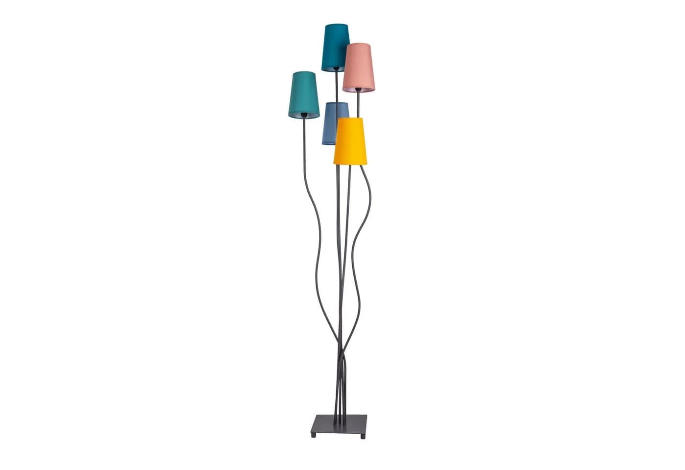 NÄVE Stehlampe Colora Bunt 5-flg. E14 Textilschirme - Bild 3