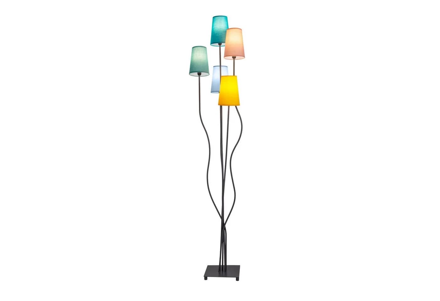 NÄVE Stehlampe Colora Bunt 5-flg. E14 Textilschirme - Bild 4