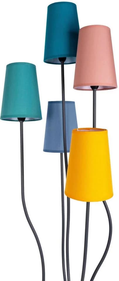 NÄVE Stehlampe Colora Bunt 5-flg. E14 Textilschirme - Bild 5