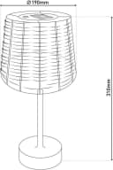 NÄVE Solar-Tischleuchte Rattan Braun Schwarz mit Dämmerungssensor Bild 3