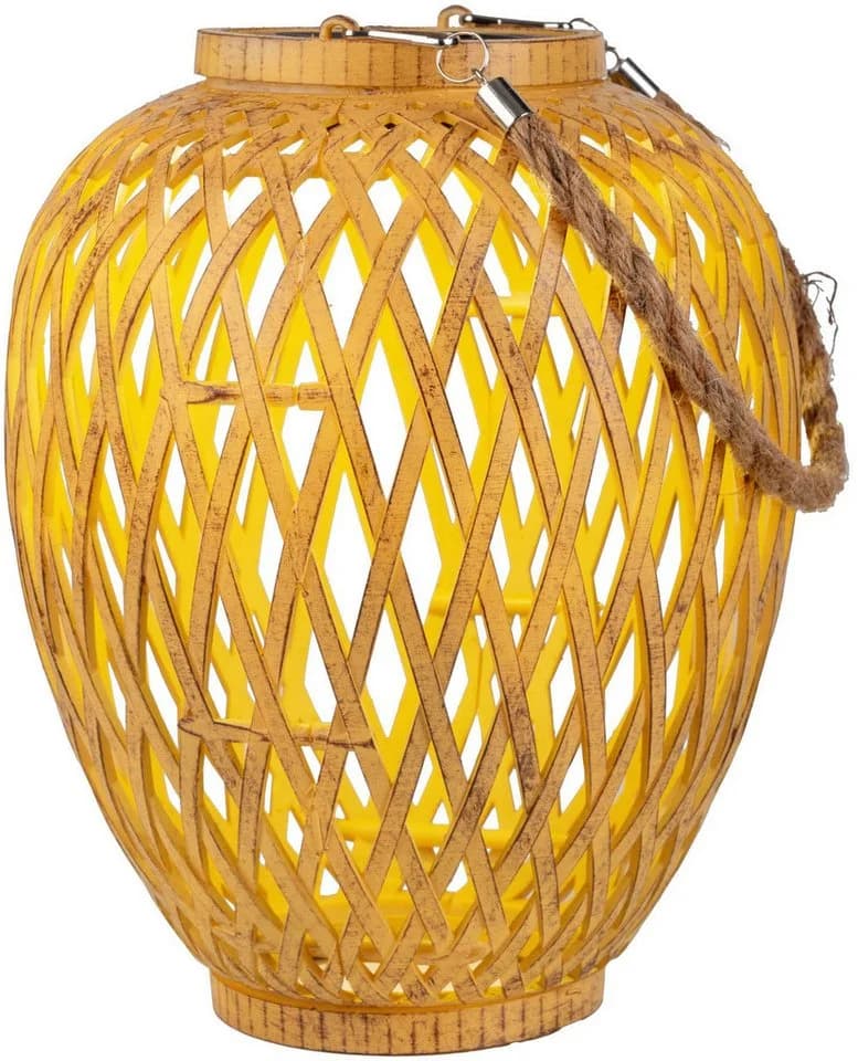 NÄVE LED Solarleuchte 2er Set Korb Solardekoleuchte CESTO Beige Natur - Bild 4