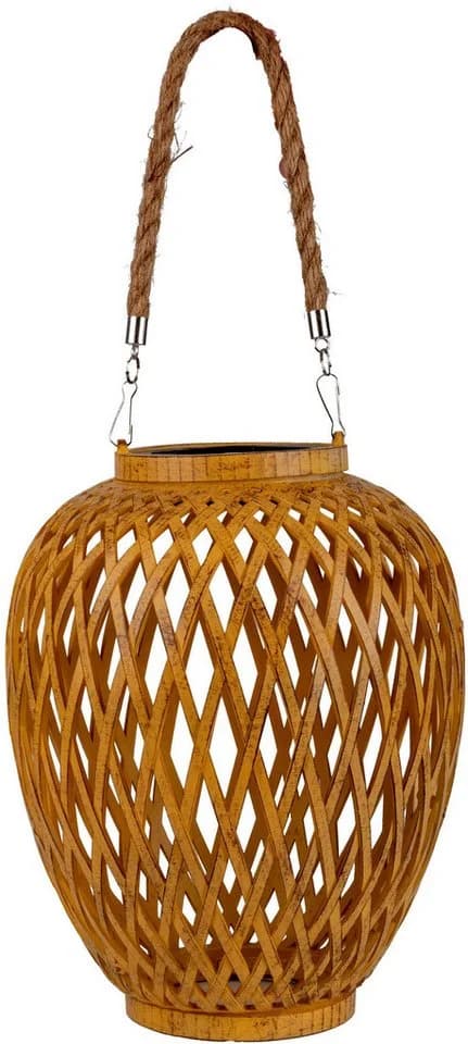 NÄVE LED Solarleuchte 2er Set Korb Solardekoleuchte CESTO Beige Natur - Bild 5