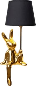 NÄVE Tischleuchte Helge Hase Gold Keramikfuß Textilschwarz Bild 3