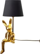 NÄVE Tischleuchte Helge Hase Gold Keramikfuß Textilschwarz Bild 5