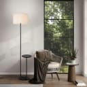 NÄVE Stehlampe Tordis Schwarz mit Tisch Bild 2