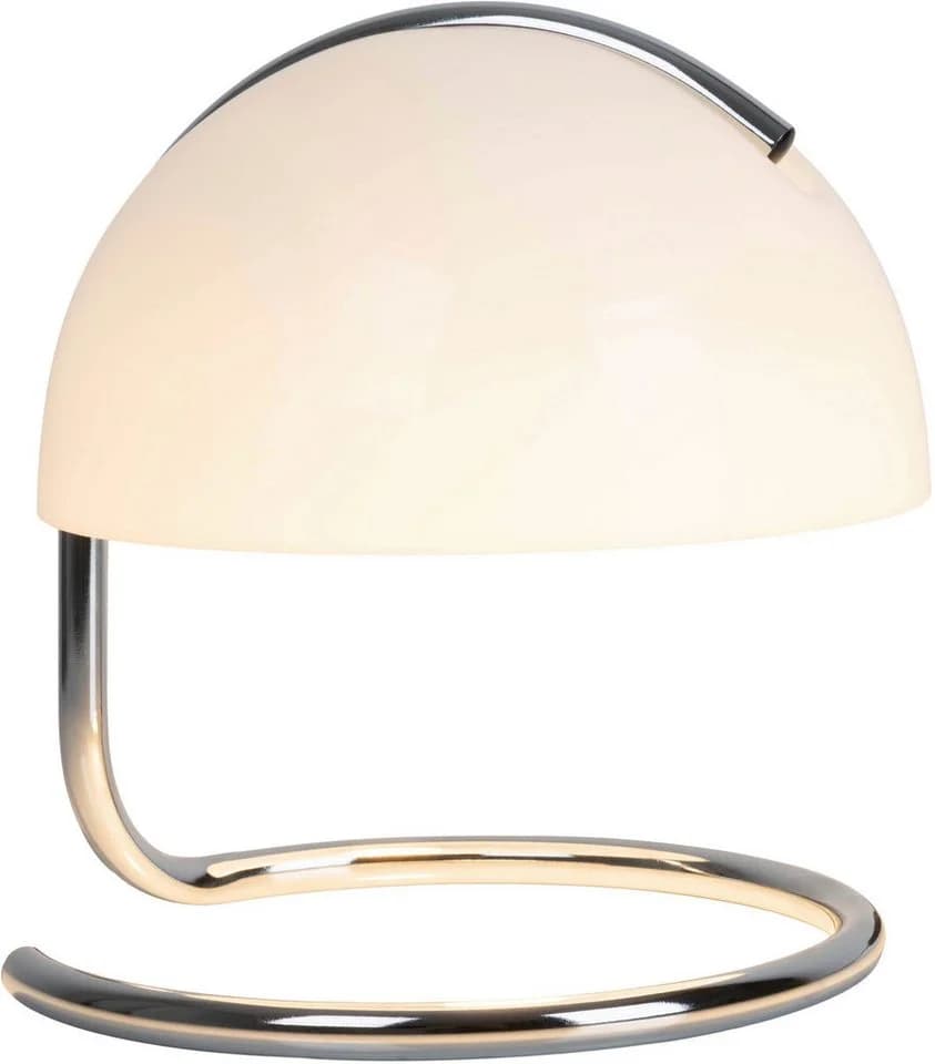 NÄVE Tischleuchte Burano Weiß Retro Metall Glas E27 - Bild 3