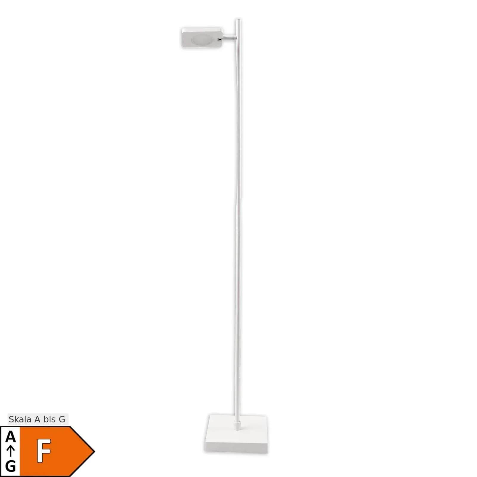NÄVE LED Stehlampe "Lupa" Weiß Dimmbar Metall