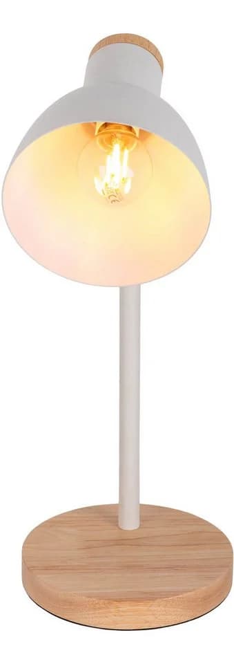 NÄVE Schreibtischlampe Marie Weiß Holz Metall 36,5 cm - Bild 4