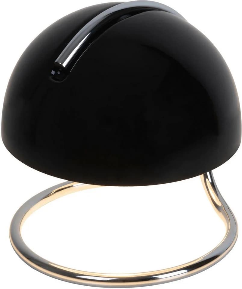 NÄVE Tischleuchte Burano Schwarz Retro Glas Metall - Bild 5