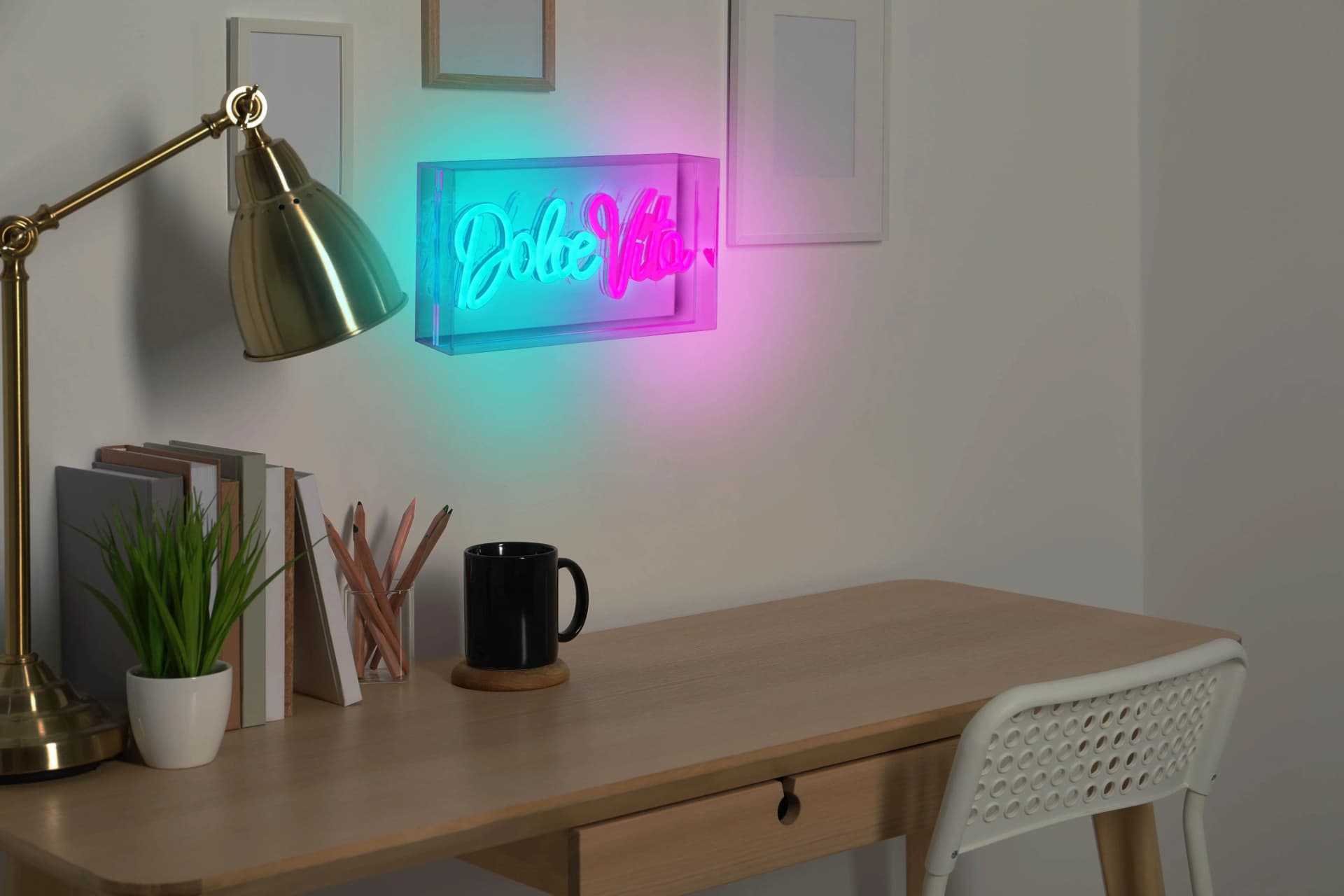 NÄVE LED Dekolicht Dolce Vita Transparent Blau Rot USB
