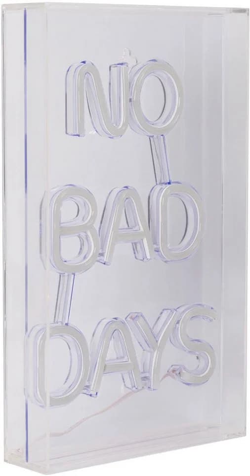 NÄVE LED Dekolicht NO BAD DAYS Transparent Blau Rot USB