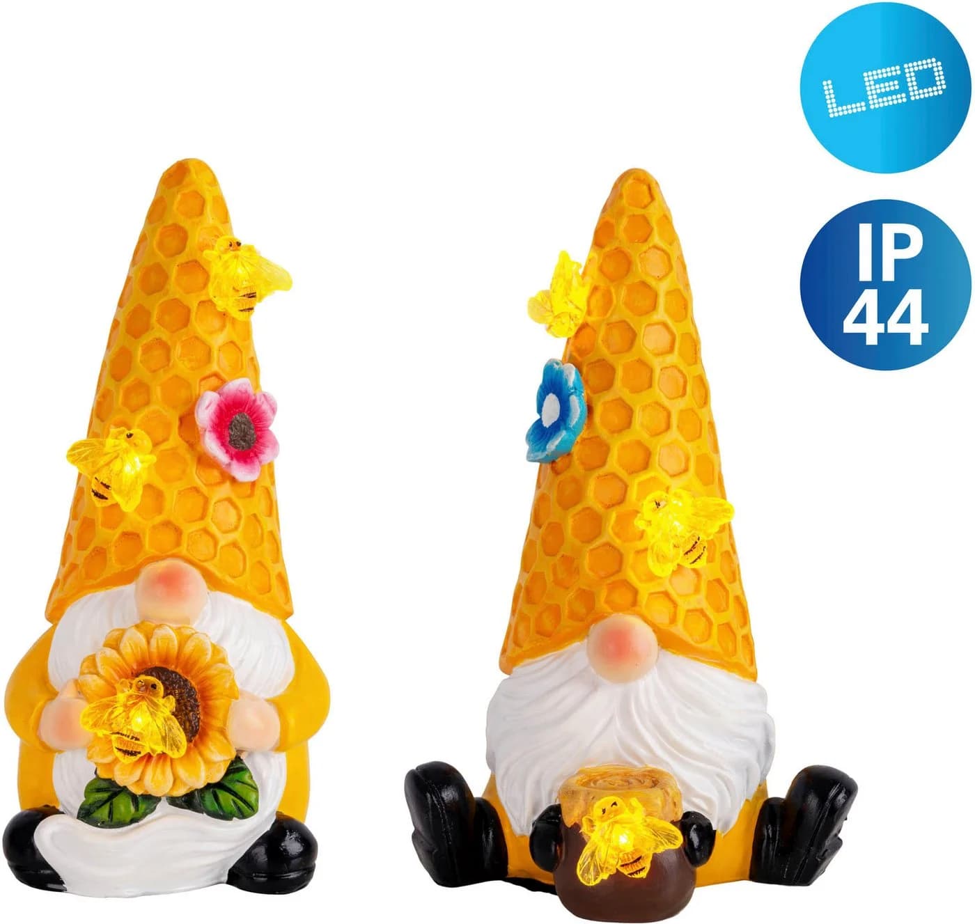 NÄVE LED Solarleuchte Abby 2er Set Wichtel Bunt Garten - Bild 2