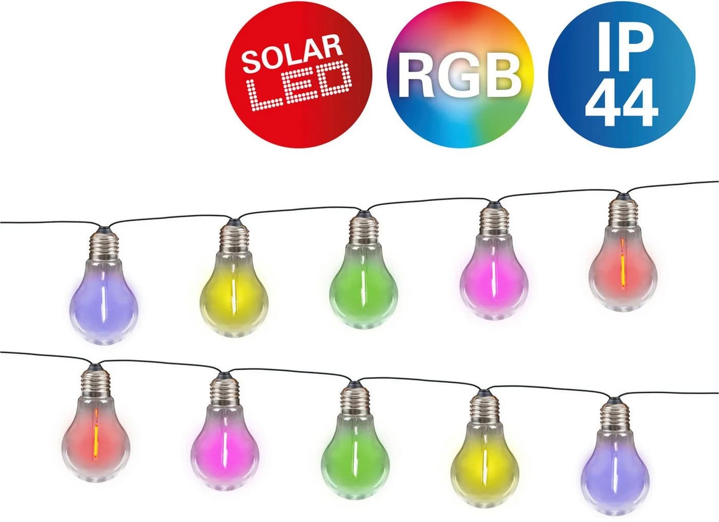 NÄVE LED-Lichterkette Linda Solar RGB Bunt - Bild 2