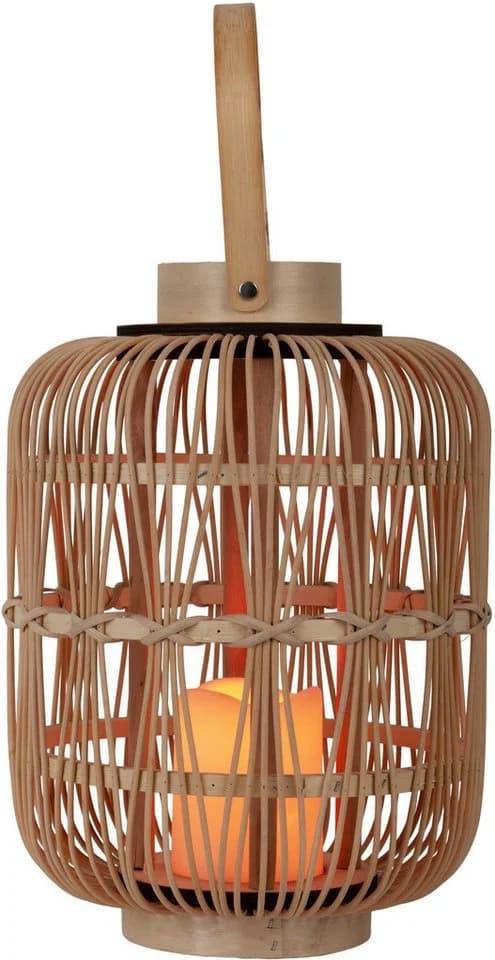 NÄVE LED Dekolicht Korbinian Rattankorb Beige Natur Timer - Bild 3