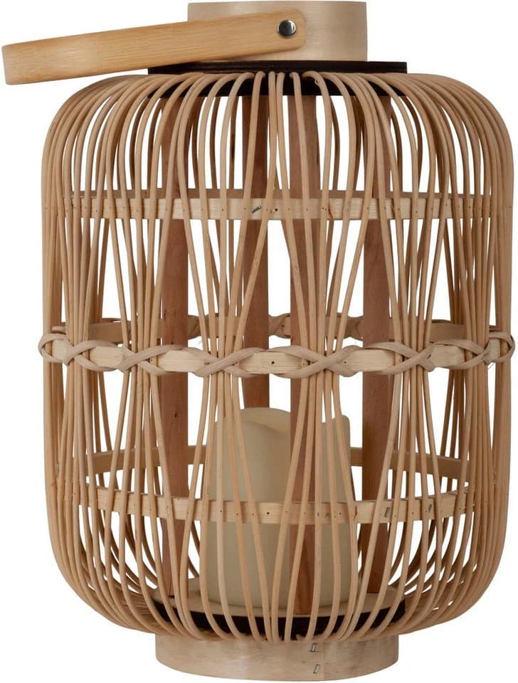 NÄVE LED Dekolicht Korbinian Rattankorb Beige Natur Timer - Bild 4
