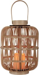 NÄVE LED Dekolicht "Korbinian" Beige Rattankorb mit Timer Bild 3