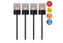 OTTO HOME LED Solarleuchte Liddia 4er Set Schwarz Flammeneffekt Bild 2