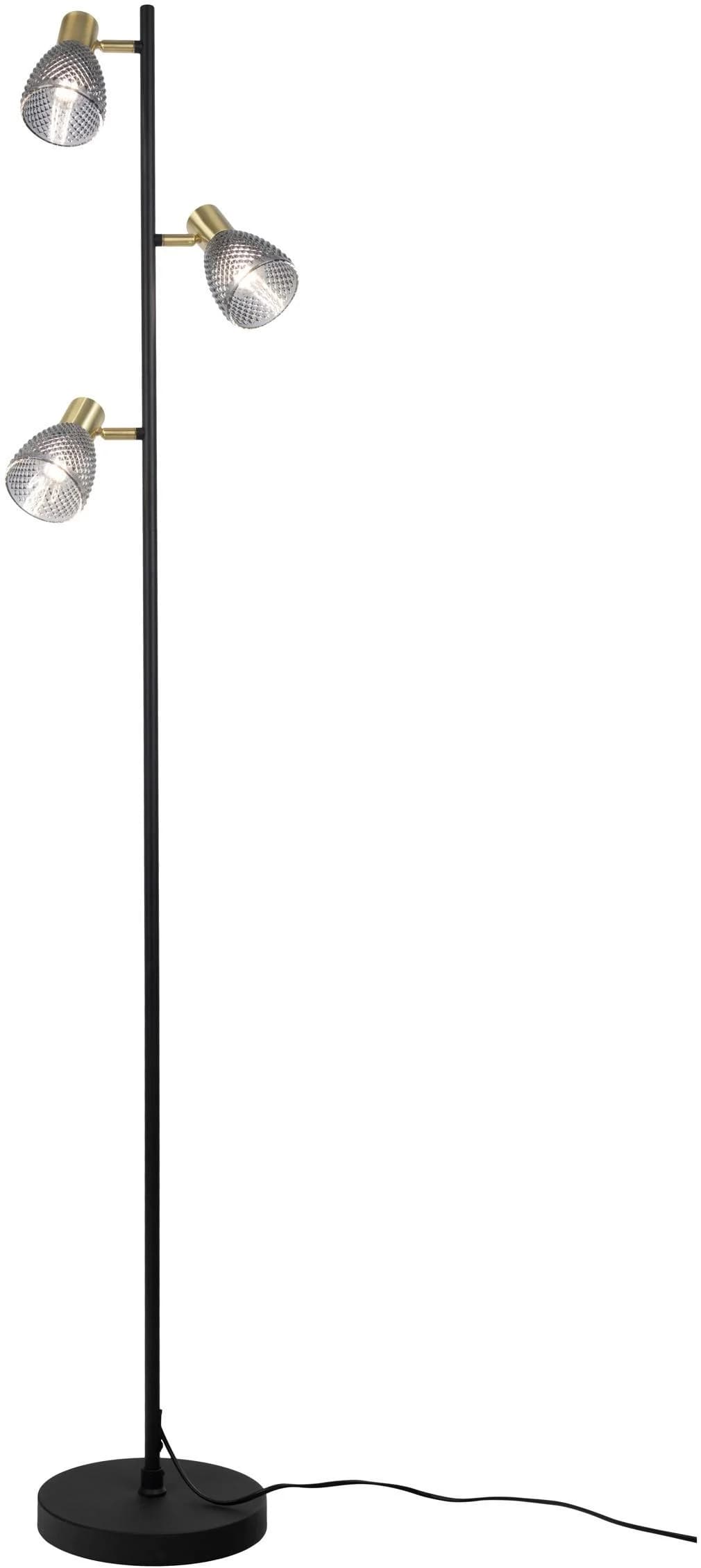 NÄVE Stehlampe Lindita Schwarz 3x E14