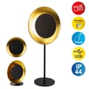 NAEVE LED-Akku-Tischleuchte Solan Schwarz/Gold Solar IP54 Bild 2
