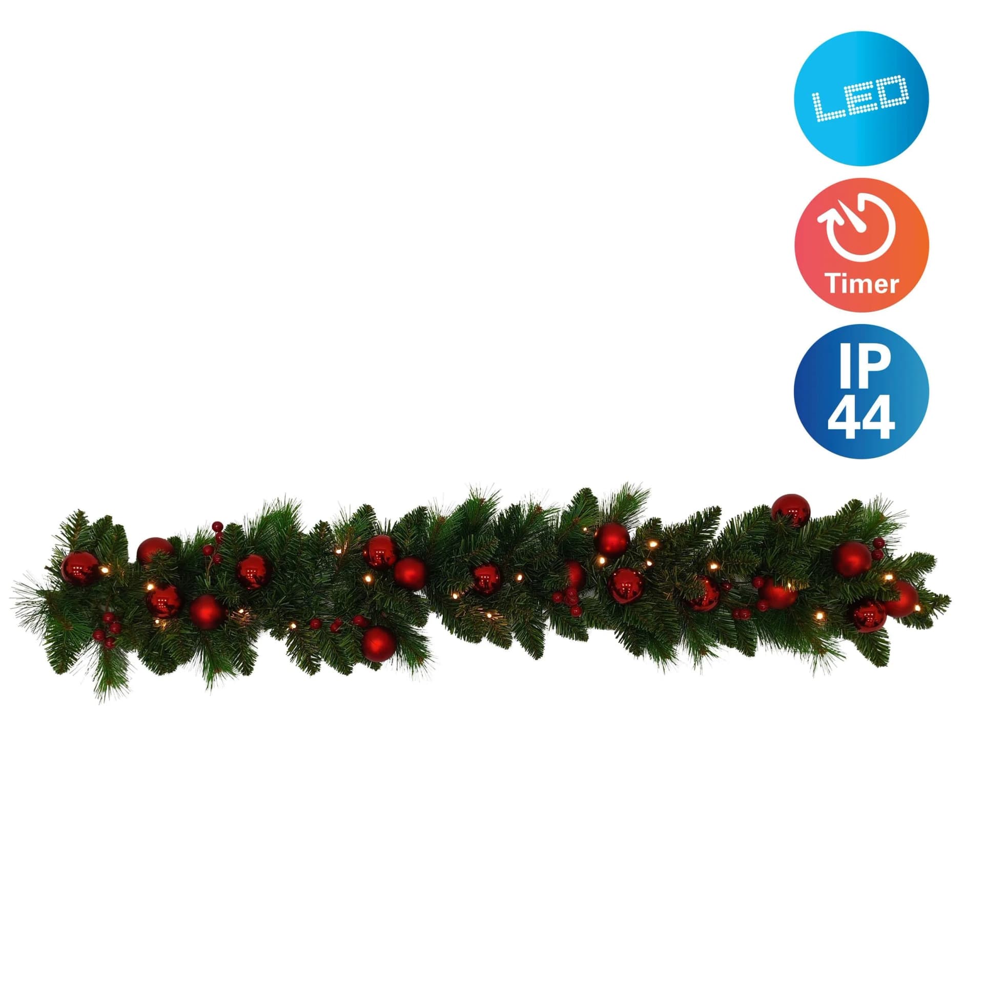 Weiße LED-Girlande 120 cm für festliche Dekoration