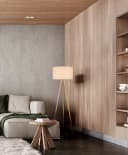 OTTO HOME Stehleuchte Torell Hellgrau Leinen Bild 3