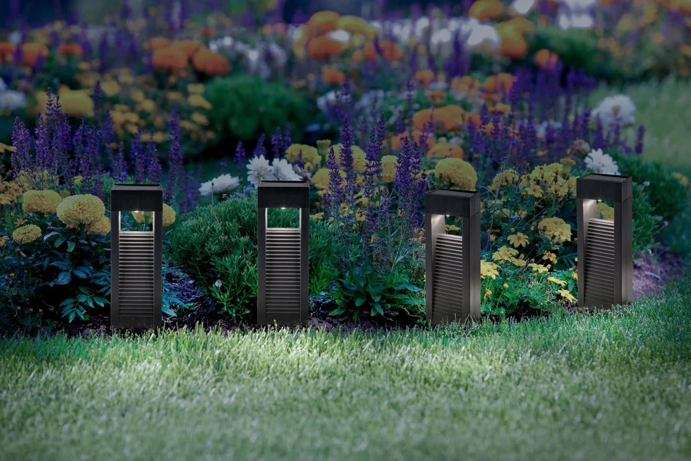 näve LED Solarleuchte Pulheim 4er Set Warmweiß Schwarz - Bild 3