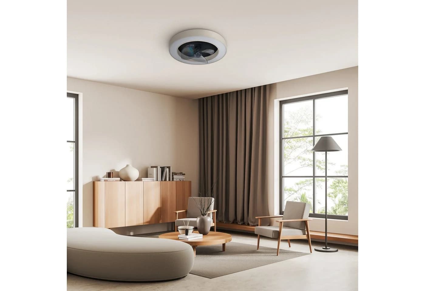 OTTO HOME LED Deckenventilator Vittor Beige CCT Dimmbar - Bild 3