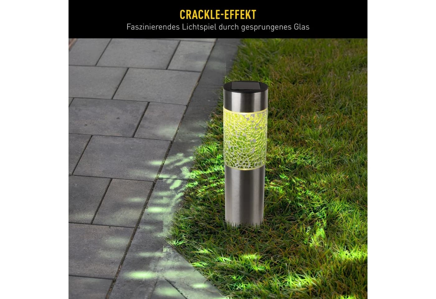 näve LED Solarleuchte Havanna 4er-Set Grau Grün Orange - Bild 3