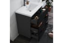 duschspa Waschtisch-Set mit Unterschrank Grau/Schwarz Bild 1