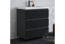 duschspa Waschtisch-Set mit Unterschrank Grau/Schwarz Bild 2