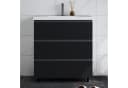 duschspa Waschtisch-Set mit Unterschrank Grau/Schwarz Bild 3