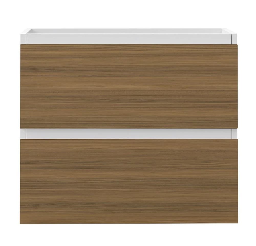duschspa Waschtischunterschrank 60cm Matt Weiß/Nussbaum Soft-Close - Bild 4