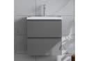duschspa Waschtisch mit Unterschrank Grau Matt Mineralguss Bild 3
