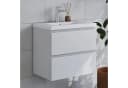 duschspa Waschtisch-Set mit Unterschrank und Badschrank, Matt Weiß Bild 2