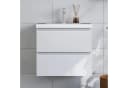 duschspa Waschtisch-Set mit Unterschrank und Badschrank, Matt Weiß Bild 3