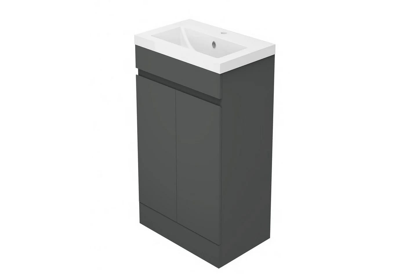 duschspa Waschtisch Badmöbel 50 cm mit Einbauwaschbecken und Unterschrank - Bild 2