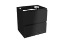 duschspa Waschtisch Unterschrank Schwarz Hochglanz Bild 2