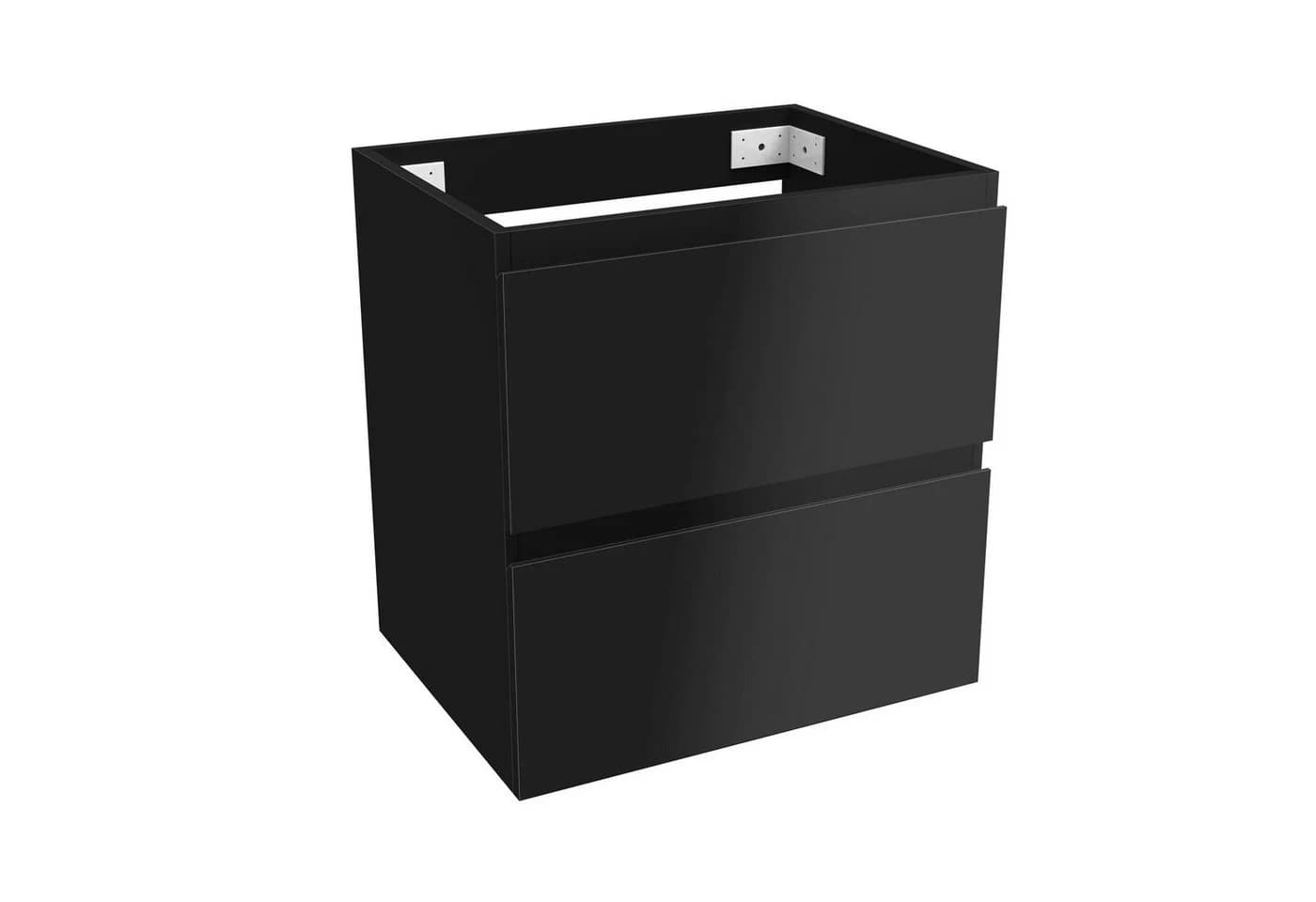 duschspa Waschtisch Unterschrank Schwarz Hochglanz - Bild 2